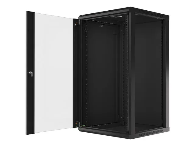 LANBERG 19" RACKOVÁ SKŘÍŇ PRO MONTÁŽ NA STĚNU 22U/600X600 (FLAT PACK) ČERNÁ V2
