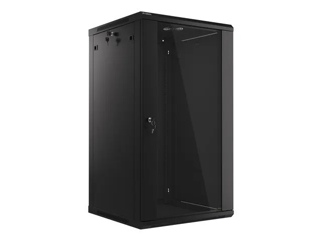 LANBERG 19" RACKOVÁ SKŘÍŇ PRO MONTÁŽ NA STĚNU 22U/600X600 (FLAT PACK) ČERNÁ V2