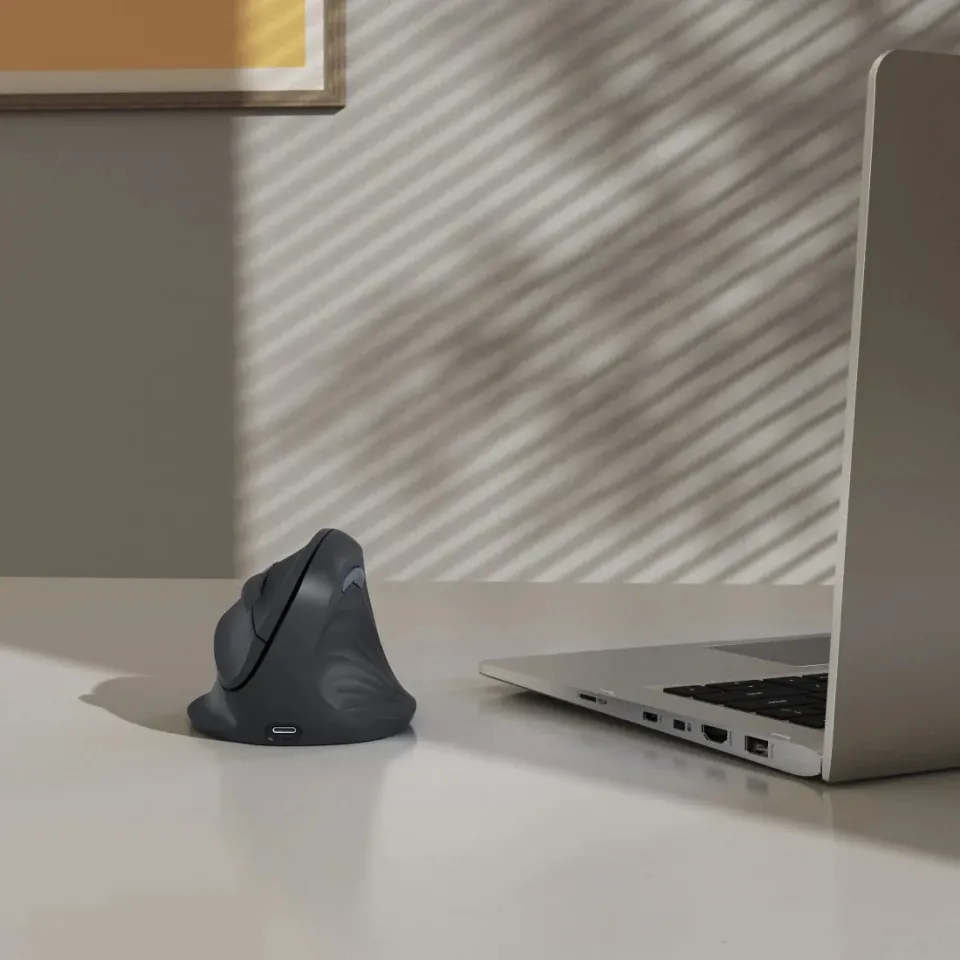 Hama vertikální ergonomická bezdrátová myš EWM-600R, pro praváky, nabíjecí, Multi Device