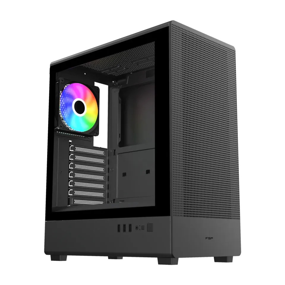 FSP M221-BA/Midi Tower/Transpar./Černá