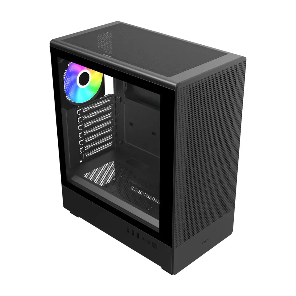 FSP M221-BA/Midi Tower/Transpar./Černá