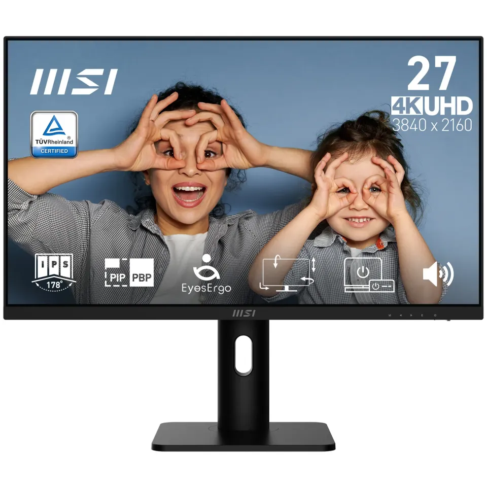 MSI monitor PRO MP273UP E6 27" IPS/3840x2160 UHD/60Hz/4ms/2xHDMI/DP/výšk. nastav
