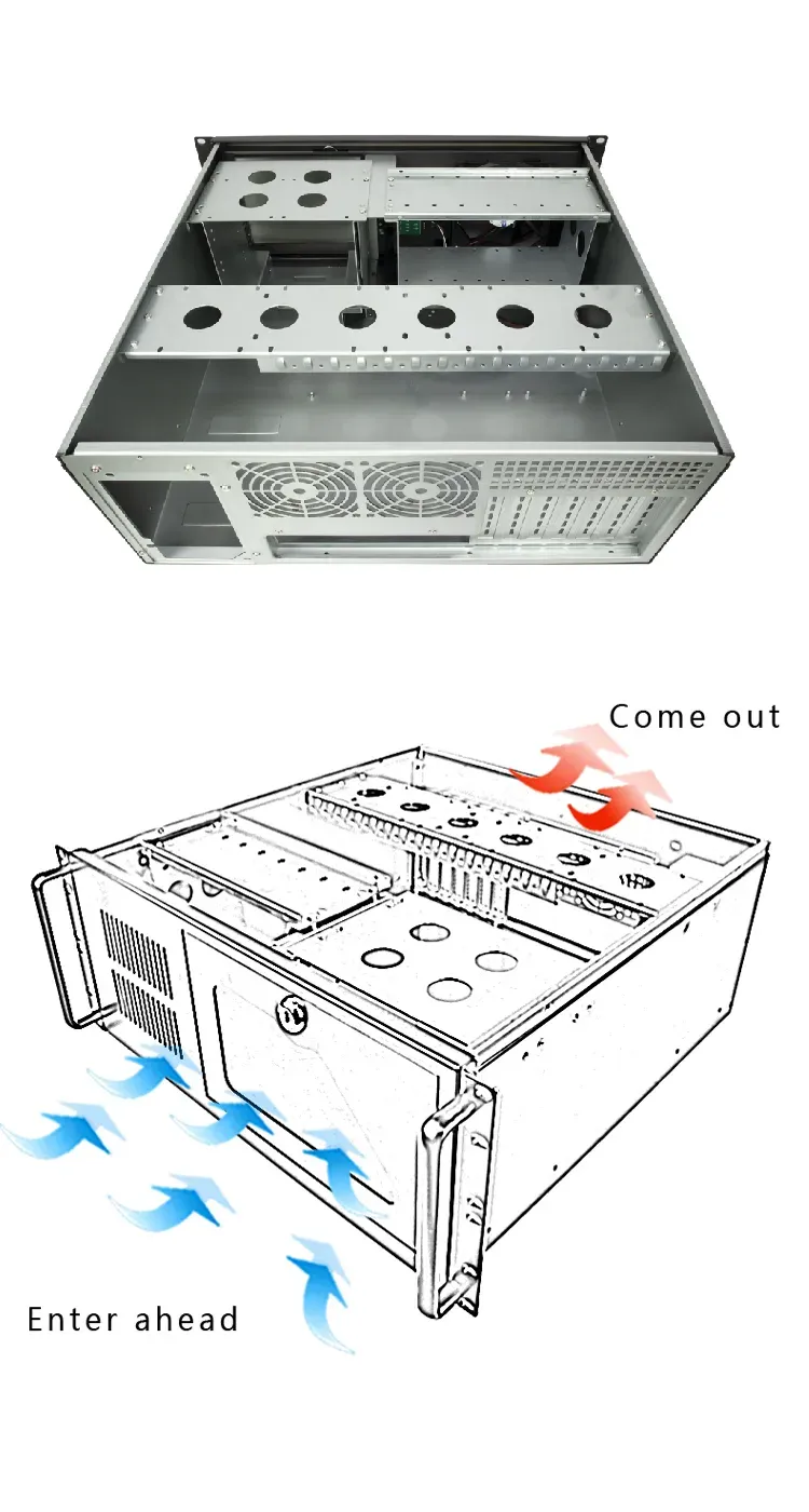 1stCOOL IPC 19in 4U-450 server case 19" černá (black) bez zdroje, hloubka 450mm, rack mount