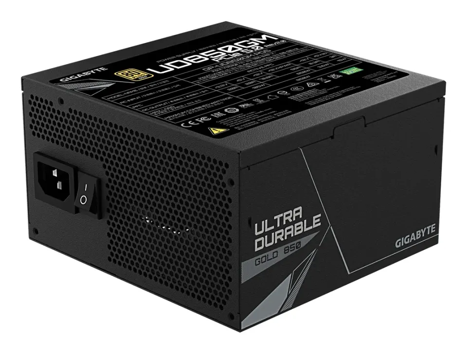 GIGABYTE zdroj UD850GM PG5 V2 850W, 120mm, Plně modulární, 80 Plus Gold, ATX 3.1