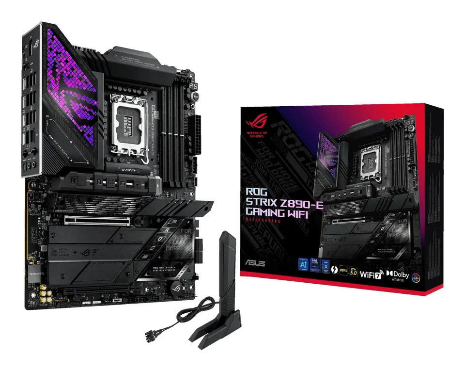 ASUS MB Sc LGA1851 ROG STRIX Z890-E GAMING WIFI, Intel Z890, 4xDDR5, 1xDP, 1xHDMI, 2xThunderbolt, WI-FI, ATX
