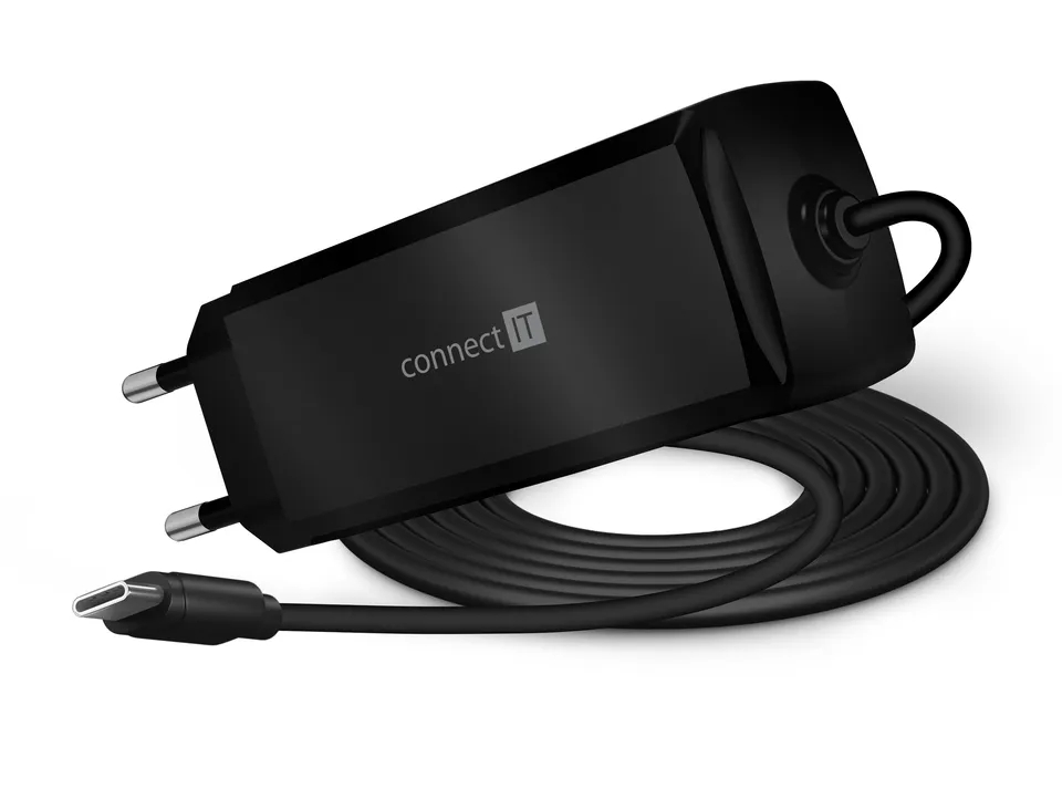 CONNECT IT C-Power univerzální notebookový adaptér USB-C PD 100 W ČERNÝ