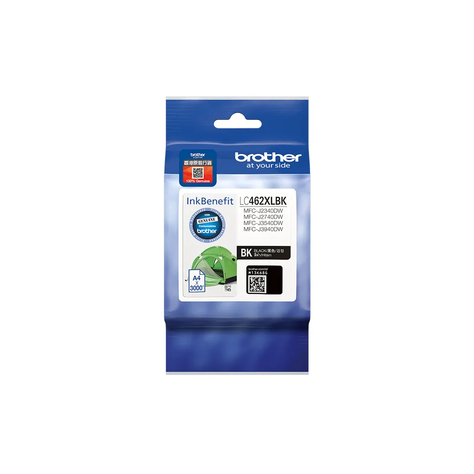 Brother LC-462XLBK (inkoust black, 3000 str. @ 5% draft)