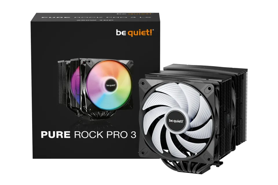 Be quiet! chladič CPU PURE ROCK PRO 3 LX Black / 2x120mm PWM ARGB fan / 6xheatpipe / černý