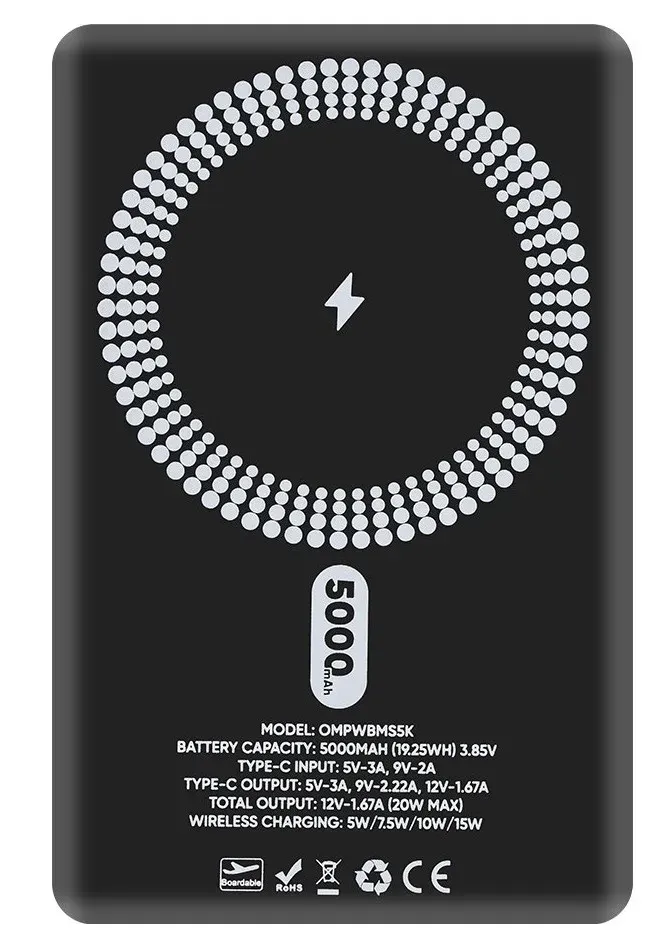 OBAL:ME MagNetix Powerbanka 5000mAh Black