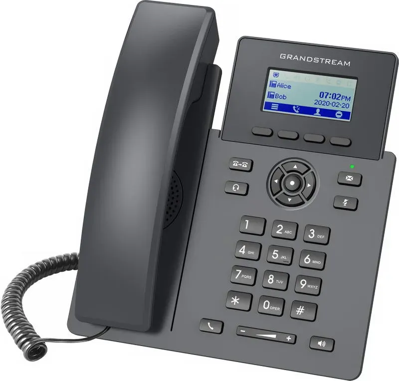Grandstream GRP2601P SIP telefon, 2,21" LCD displej, 2 SIP účty, 100Mbit port, PoE