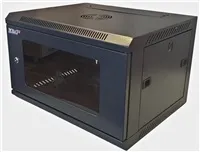 LEXI-Net 19" nástěnný rozvaděč 9U 600x450, nosnost 60 kg, skleněné dveře, rozložený, černý