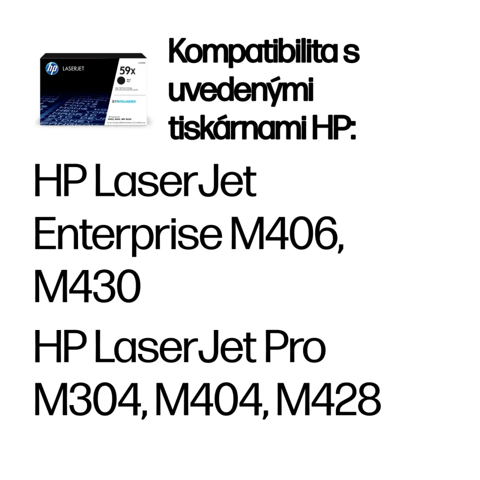 HP CF259X originální černý toner velký č.59X cca 10000str. JetIntelligence (pro LJ M404, M428) (*sklad*)