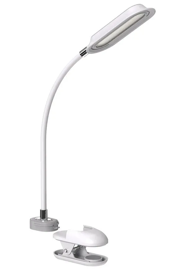 IMMAX LED stolní lampička CLIP/ 7,5W/ DC 12V/1A/ CCT/ IP20/ bílá