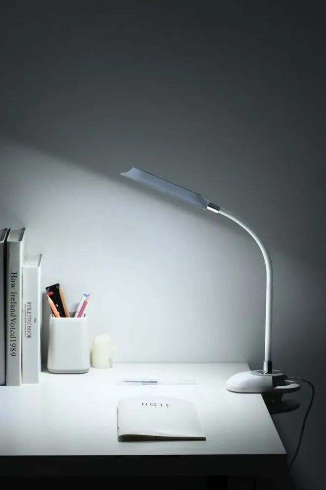 IMMAX LED stolní lampička CLIP/ 7,5W/ DC 12V/1A/ CCT/ IP20/ bílá