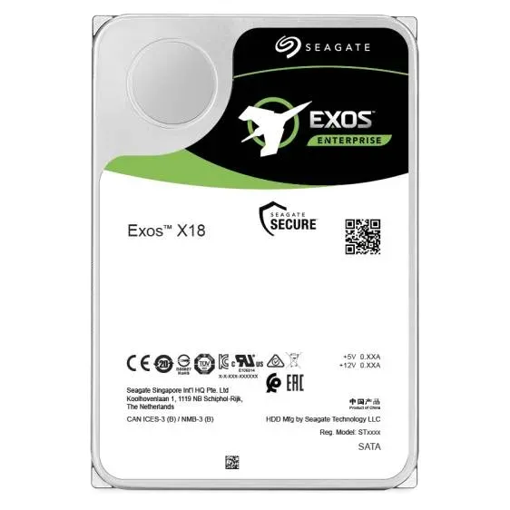 Seagate Exos X18 HDD, 16TB, 3.5", SAS, 256MB cache, 7.200RPM