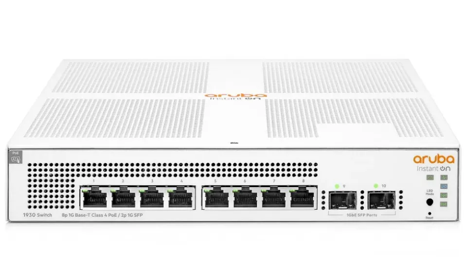 HPE Networking Instant On Switch 8p Gigabit CL4 PoE 2p SFP 124W 1930 (JL681)
