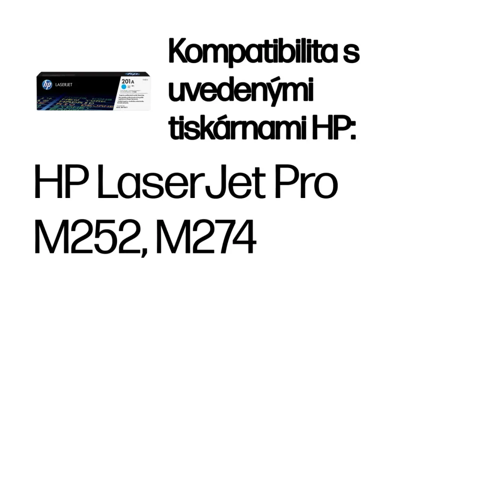 HP CF401A cyan toner č.201A malý cca 1400 str. (HP CLJ M252, M277, M274, azurová, ColorSphere 3 Jetintelligence )