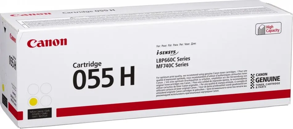 CANON CRG 055 H originální toner žlutá pro LBP664Cx, LBP663Cdw, MF746Cx, MF744Cdw, MF742Cdw