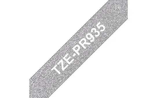 Brother - TZe-PR935 exklusivní stříbrná / bílá (12mm)