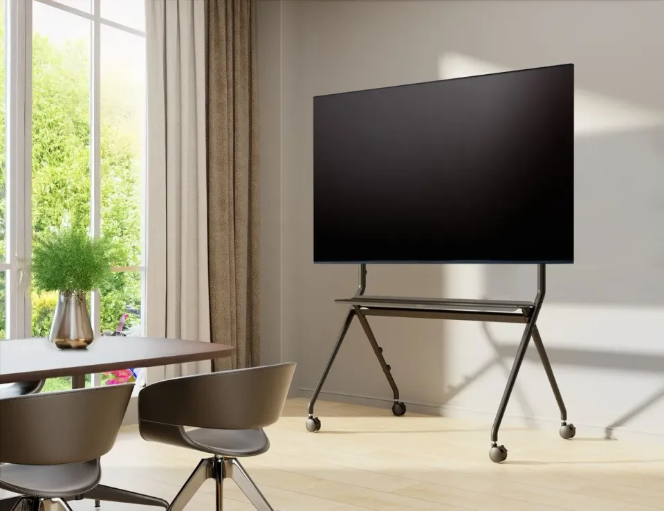Vogel's ESSENTIAL T1021 pojízdný stojan pro TV 65-98", 120 kg, výška 154 cm, černý