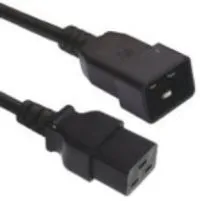 PremiumCord Kabel síťový prodlužovací 230V 16A 1,5m, konektory IEC 320 C19 - IEC