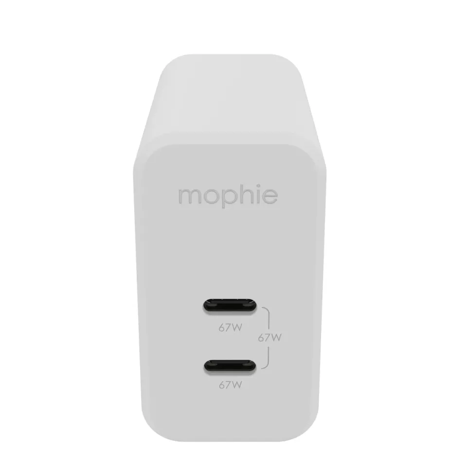 Mophie síťový adaptér GaN, USB-C/PD - 67W - bílá
