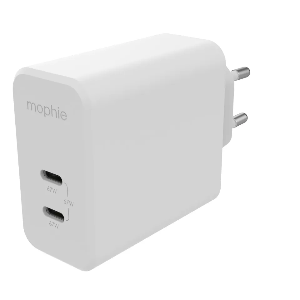 Mophie síťový adaptér GaN, USB-C/PD - 67W - bílá