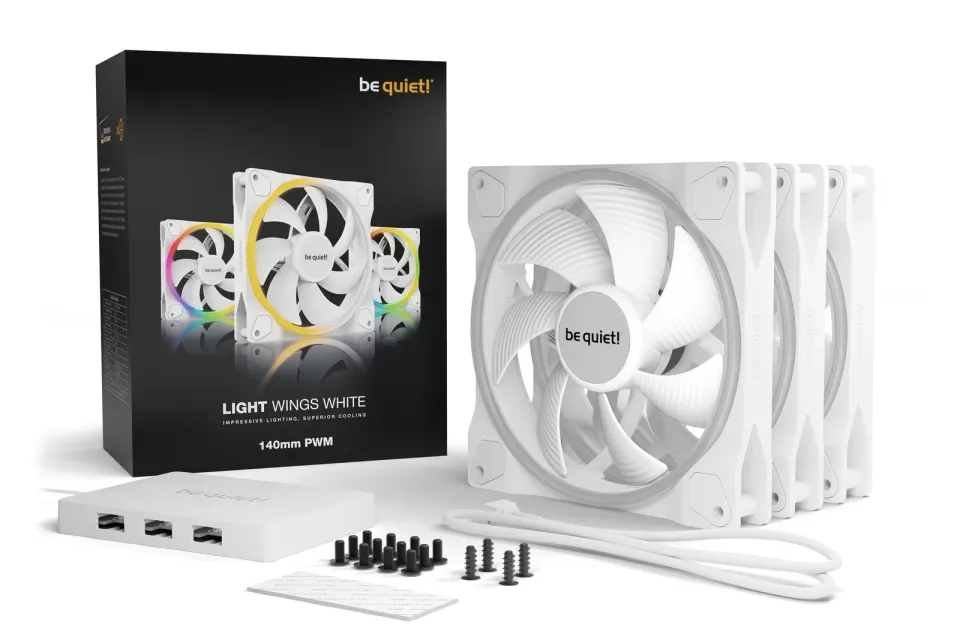 Be quiet! / ventilátor Light Wings White / 140mm / PWM / 3-pack / bílý