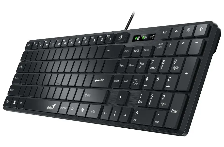GENIUS klávesnice Slimstar K500 education spepá bez pismen USB black (černá)