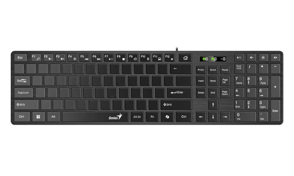 GENIUS klávesnice Slimstar K500 education spepá bez pismen USB black (černá)
