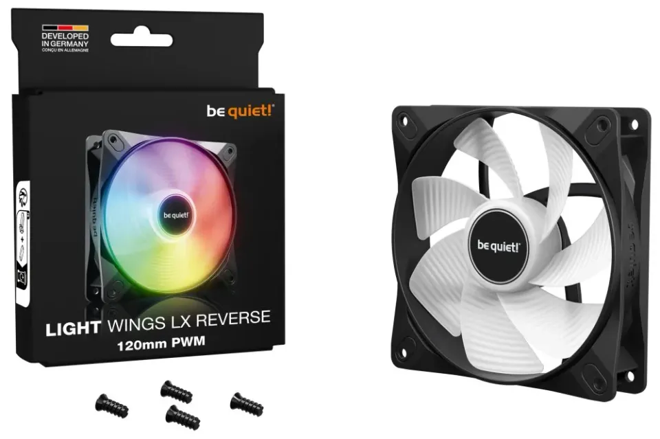 Be quiet! / ventilátor Light Wings LX 120mm PWM Reverse / 120mm ARGB / PWM / černý