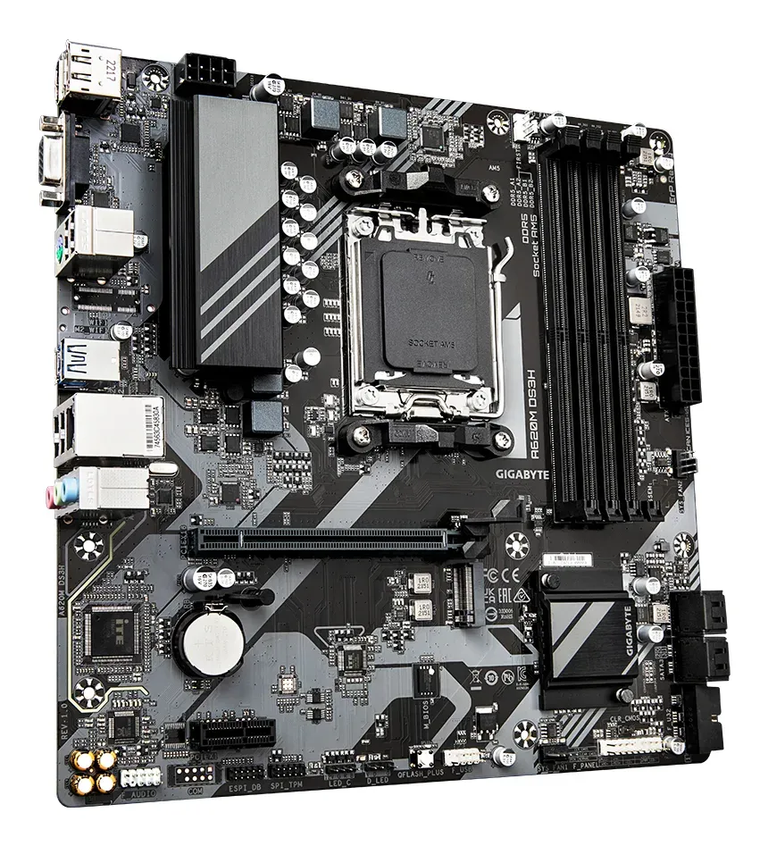 Gigabyte MB Sc AM5 A620M DS3H, AMD A620, 4xDDR5, 1xDP, 1xHDMI, 1xVGA