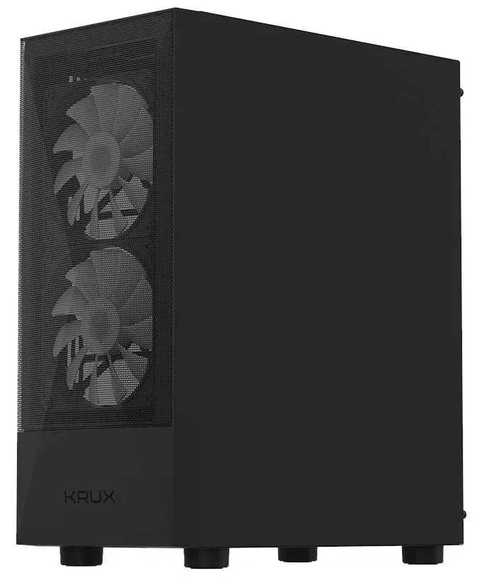 Krux skříň Vako RGB / ATX / 2x140mm RGB fan / 1x120mm RGB fan / 2xUSB 2.0 / USB 3.0 / černá