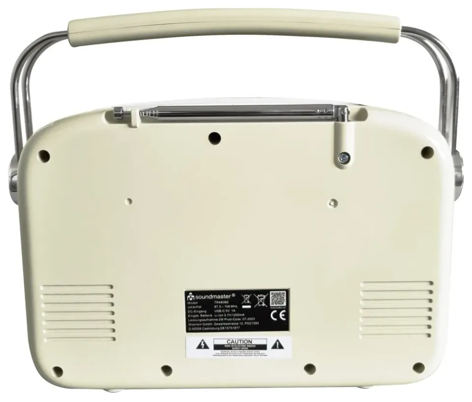 Soundmaster TR480BE rádio/ FM/ UKW/ Solární panel/ Baterie/ Bílé