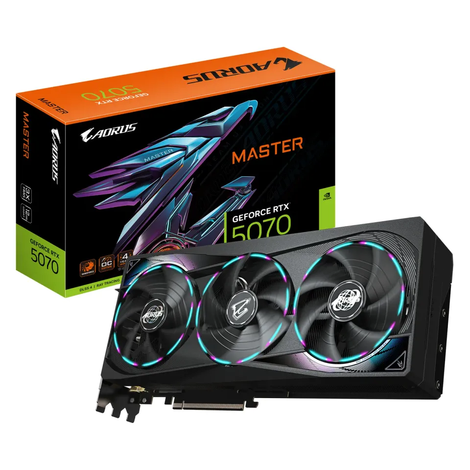 GIGABYTE AORUS GeForce RTX 5070 MASTER/ 12GB/ GDDR7