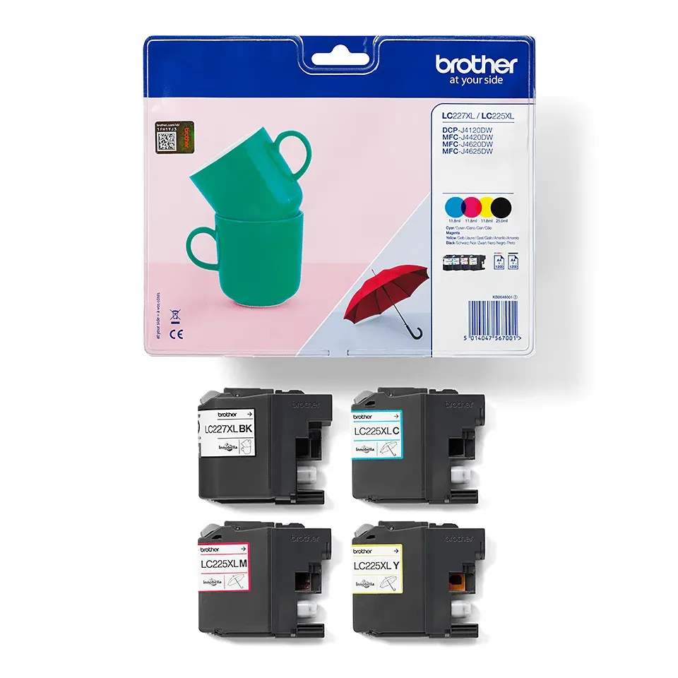 Brother LC-227VALBP (inkoust multipack - černá + tři barvy)