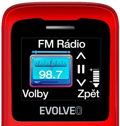 EVOLVEO Mobilní telefon pro seniory EasyPhone ID, červená