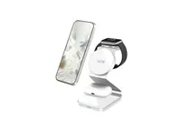WG - Bezdrátová nabíječka WG37, 3v1 FAST MAGNET, 15W+3W+3W, bílá