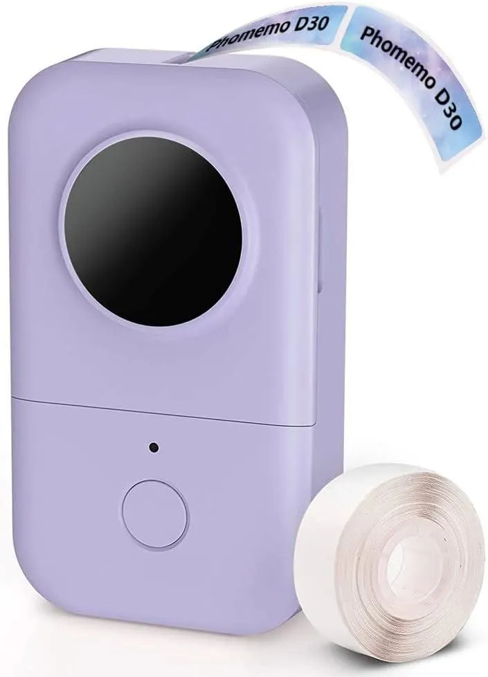 Phomemo Tiskárna štítků D30, fialová + role štítků 100 ks (12x40 mm)