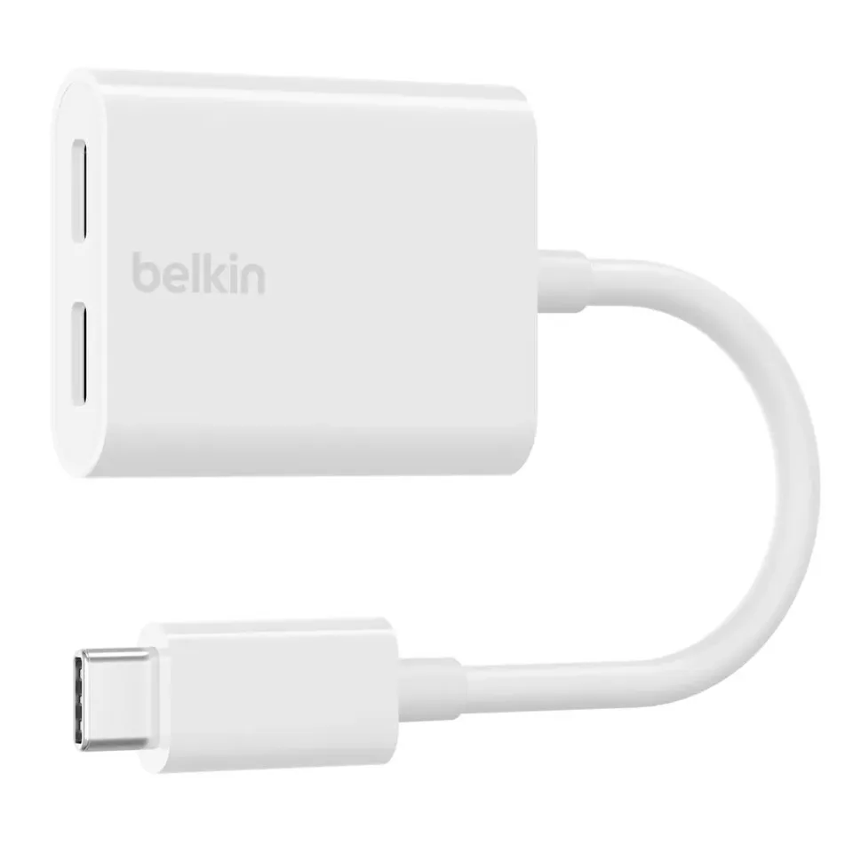 Belkin USB-C adaptér/rozdvojka - USB-C napájení + USB-C audio / nabíjecí adaptér
