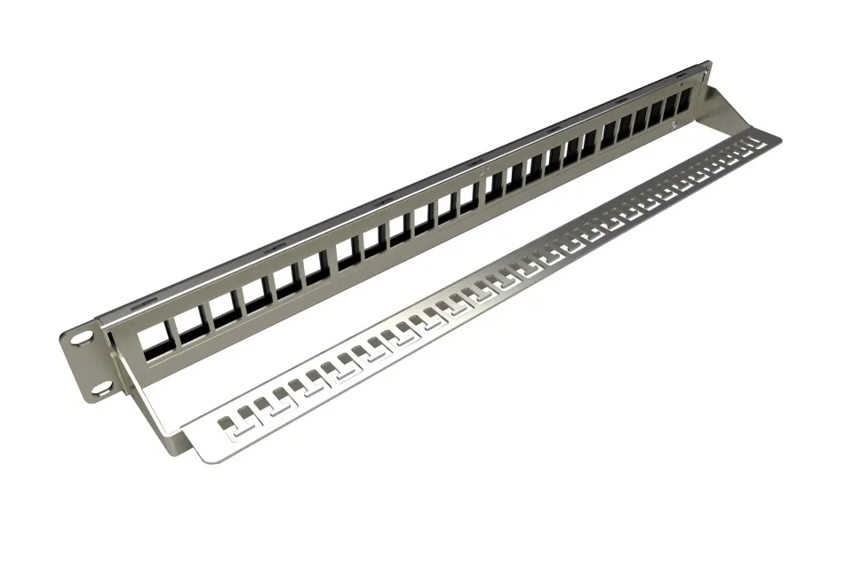 Solarix Modulární neosazený patch panel 24 portů 1U SX24M-0-STP-BK-UNI-N