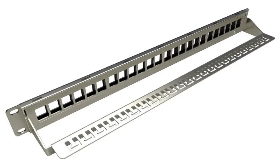 Solarix Modulární neosazený patch panel 24 portů 1U SX24M-0-STP-BK-UNI-N