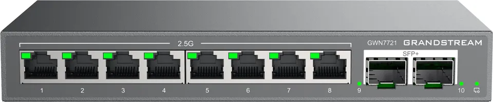 Grandstream GWN7721 L2 Lite managed switch, 8x 2.5GbE RJ45, 2x 10G SFP+