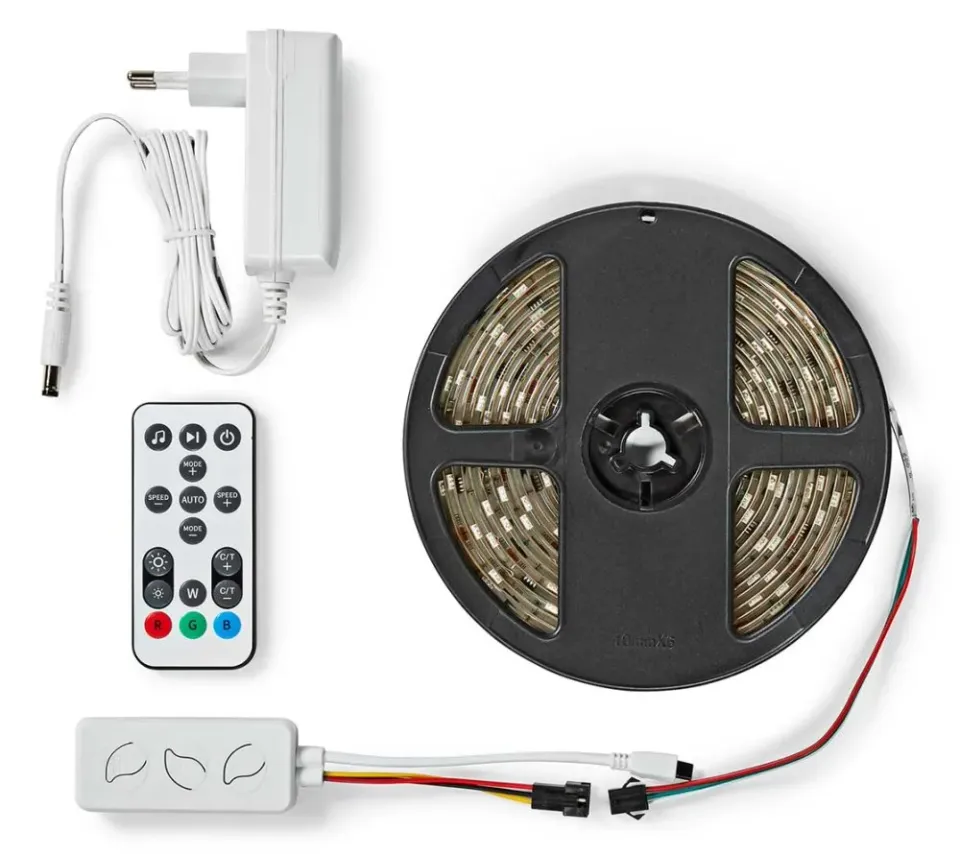 Nedis WIFILS51CRGB Smart LED pásek Wi-Fi | Více barev | 5.00 m | IP65 | 2700 K |