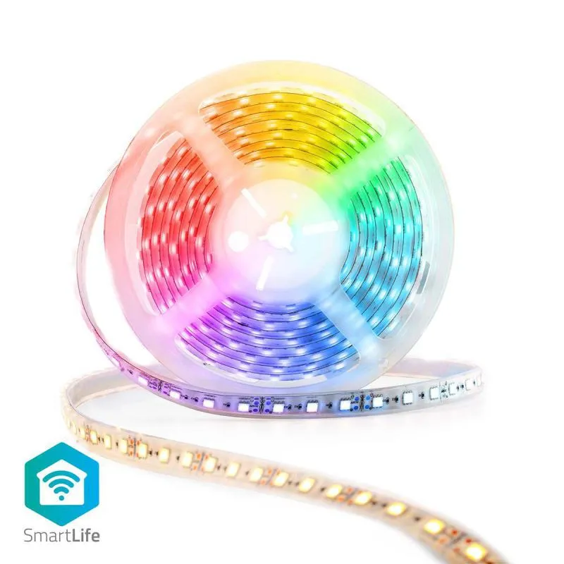 Nedis WIFILS51CRGB Smart LED pásek Wi-Fi | Více barev | 5.00 m | IP65 | 2700 K |