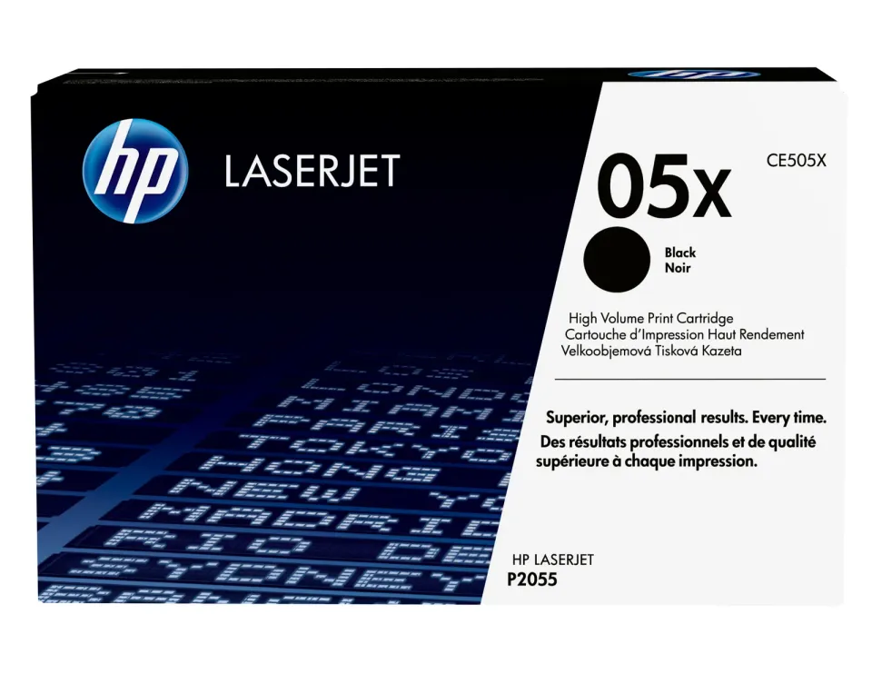 HP CE505X originální toner černý č.05X velký cca 6500str. (LJ P2055)