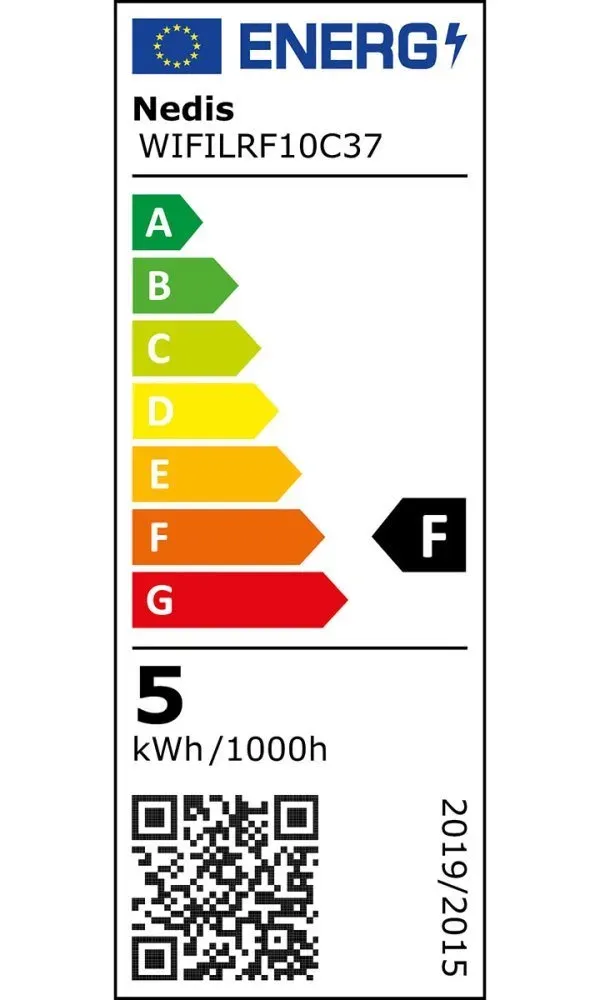 NEDIS Wi-Fi chytrá LED žárovka s vláknem/ E14/ svíčka/ 4,9W/ 230V/ 470lm/ teplá bílá/ 1800 - 3000K/ stmívatel...