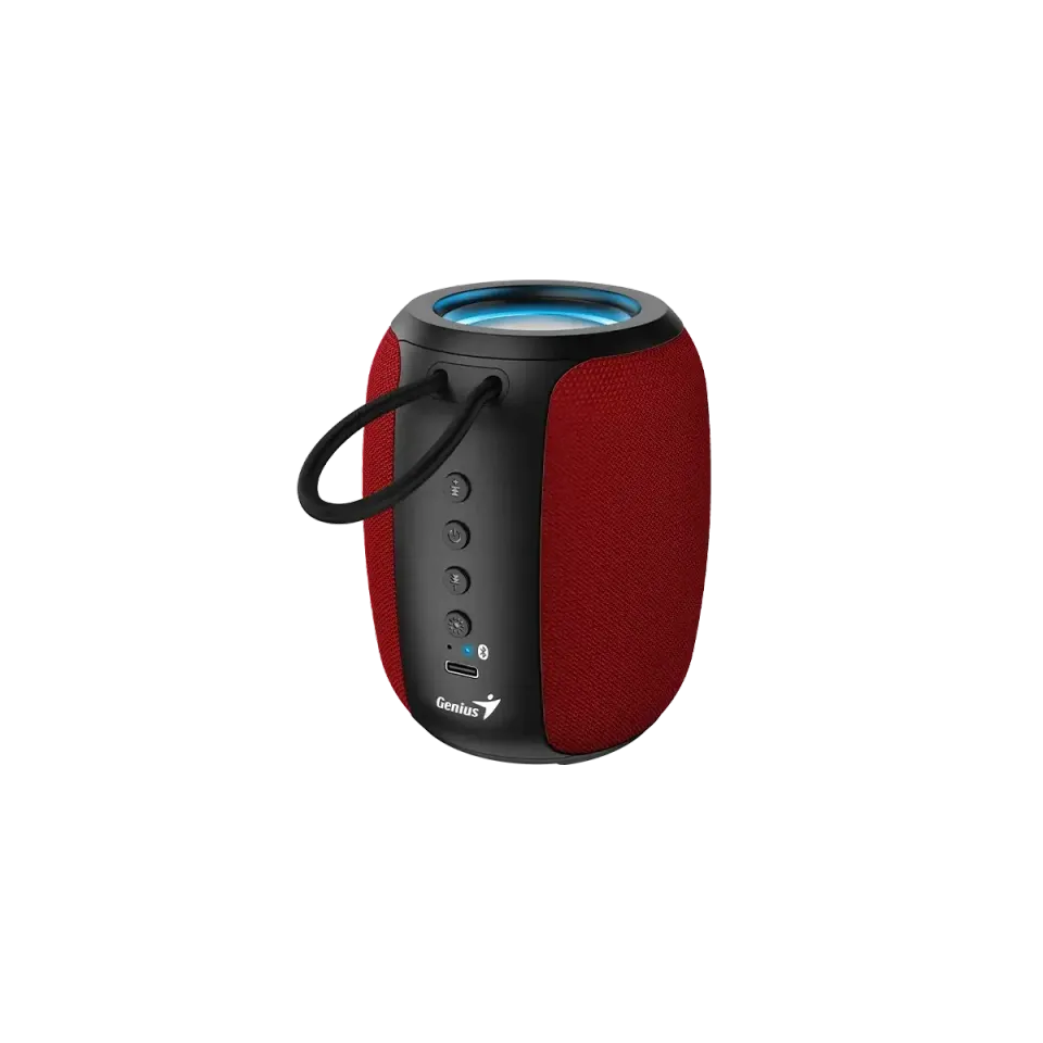GENIUS repro SP-915BT červený Bluetooth, 5W, LED podsvícení, USB-C