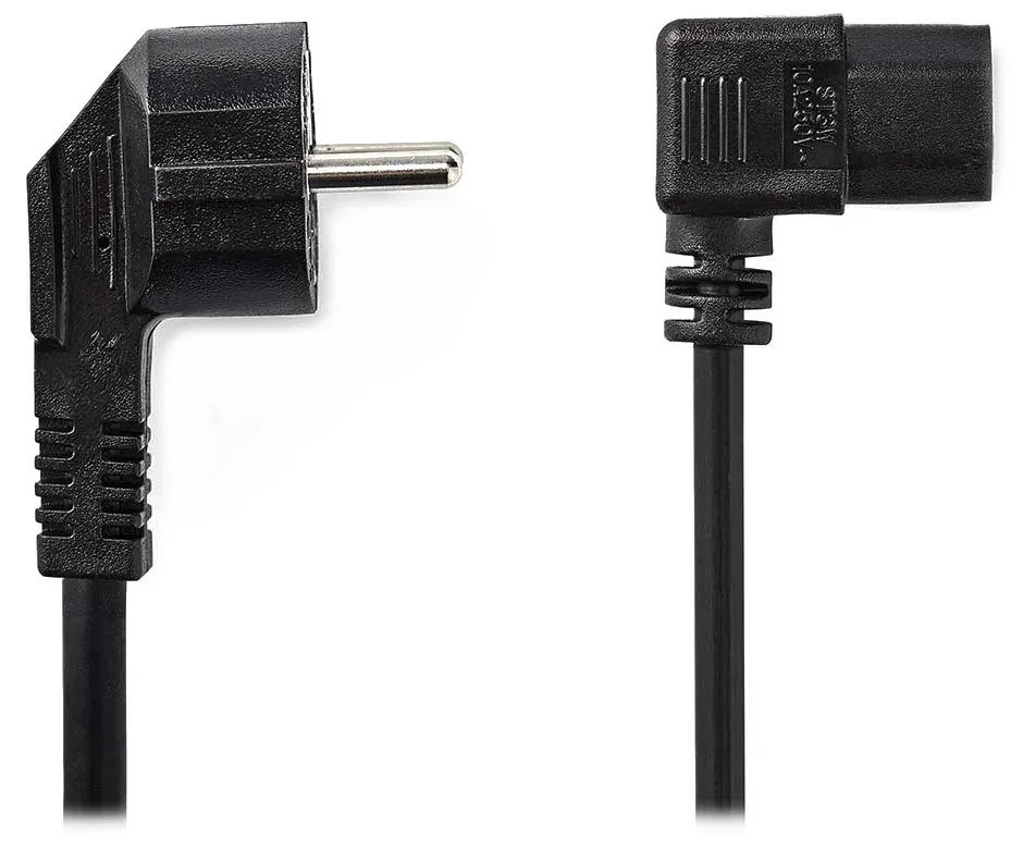 Nedis CEGL10020BK20 - Napájecí Kabel | Typ F Zástrčka | IEC-320-C13 | Úhlový |