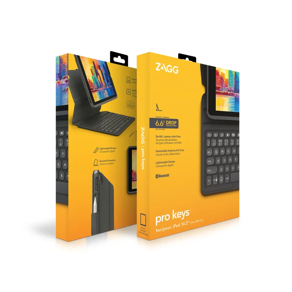 ZAGG Klávesnice Pro Keys iPad 10.2 - černá/šedá CZ/SK